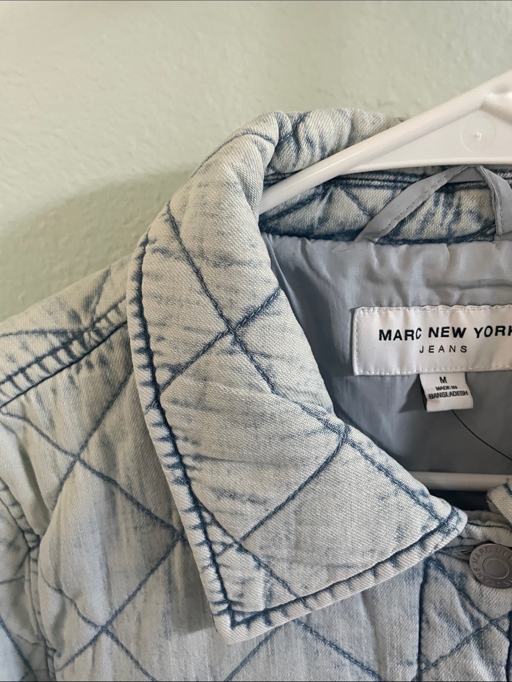 Marc New York Quilted Light Blue Denim Jacket - Picture 5 of 16